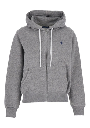 Polo Ralph Lauren embroidered-logo zip-up hoodie - Grey