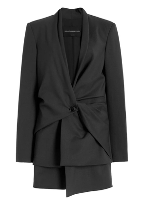 Brandon Maxwell gathered-detail blazer - Black
