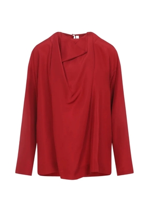 Carven draped v-neck blouse - Red