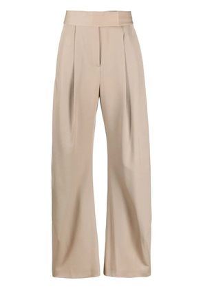 The Attico Gary virgin-wool trousers - Brown