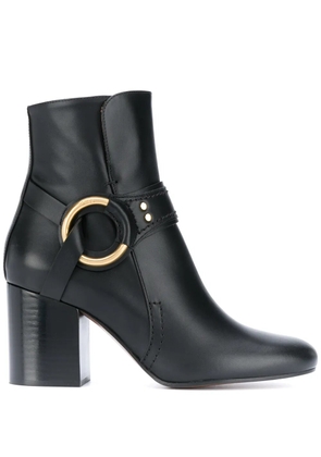 Chloé ring detail leather boots - Black