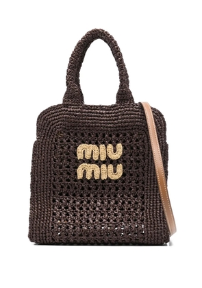 Miu Miu crochet tote bag - Brown