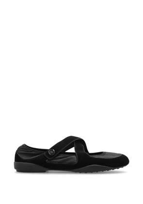 Tory Burch Romy criss-cross strap ballet flats - Black