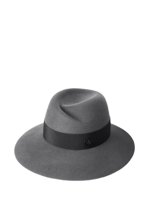 Maison Michel logo-plaque hat - Grey