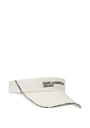Karl Lagerfeld Jeans logo-print visor hat - Neutrals