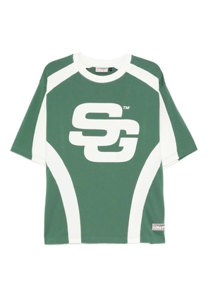 SUMMER GAMES panelled logo T-shirt - Green