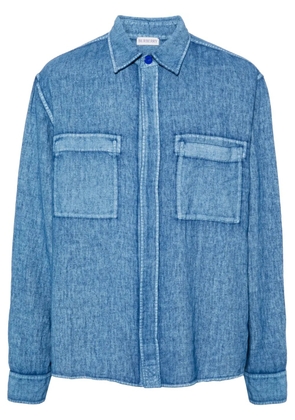 Burberry long-sleeve linen shirt - Blue