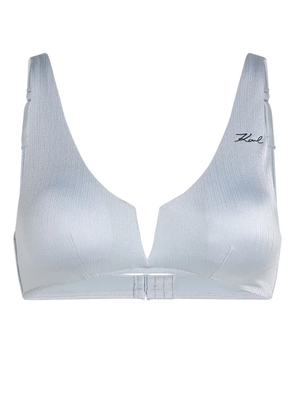 Karl Lagerfeld metallic bikini top - Grey