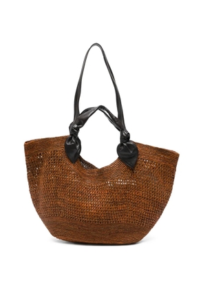 Hereu Fonol woven knotted tote bag - Brown