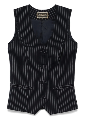 MITILIANE COUTURE pinstriped vest - Blue
