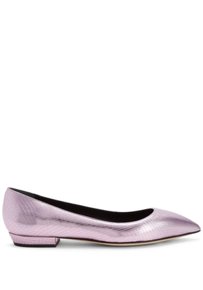 Giuseppe Zanotti Dhalia leather ballerina shoes - Pink
