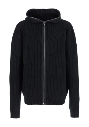 Rick Owens ribbed zip-front hoodie - Black