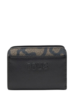 TOUS embossed zip wallet - Black
