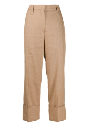 Brunello Cucinelli straight leg cropped trousers - Neutrals