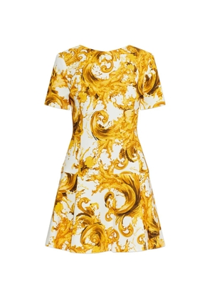 Versace Jeans Couture printed short-sleeves dress - White