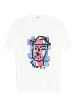 BODE hat-print T-shirt - White