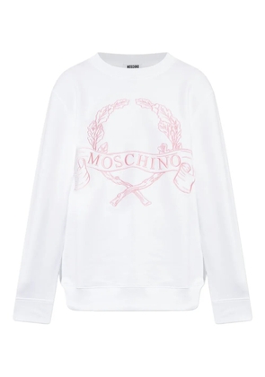 Moschino laurel wreath embroidered sweatshirt - White