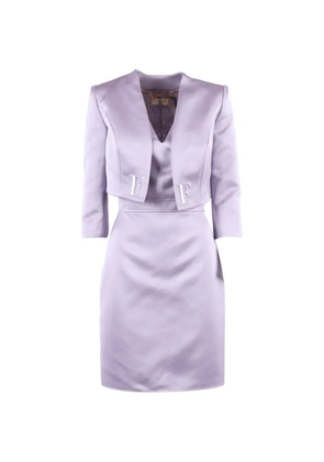 Elisabetta Franchi letter embellished jacket and dress set - Purple