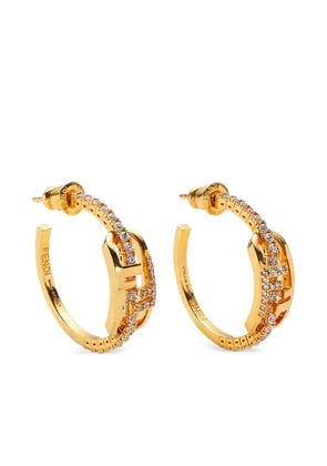 FENDI crystal-embellished earrings - Gold