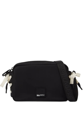 Karl Lagerfeld Jeans lace-up detail cross body bag - Black