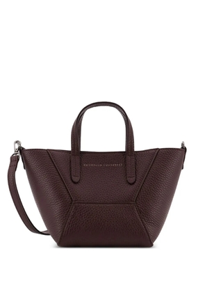 Brunello Cucinelli BC Duo textured top handle shoulder bag - Brown