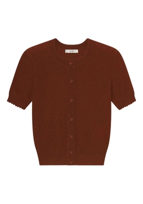 FRAME scallop-trim knitted cardigan - Brown