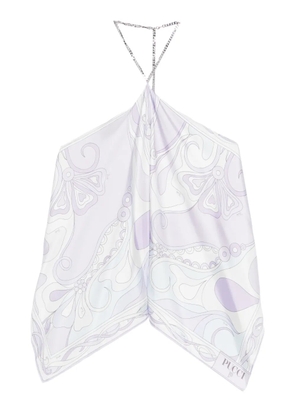 PUCCI orchidee-print chain top - Purple