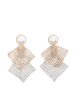 Rosantica Frizz embellished clip-on earrings - Gold