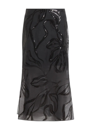 Brunello Cucinelli sequin-embellished flared skirt - Black