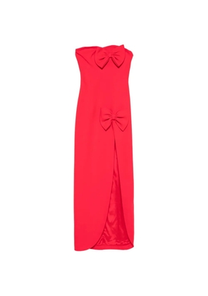 Alessandra Rich bow-embellishment slit-detail maxi dress - Red