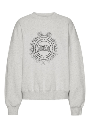 ROTATE BIRGER CHRISTENSEN logo embroidery sweatshirt - Neutrals