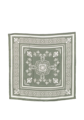 N.Peal floral silk scarf - Green