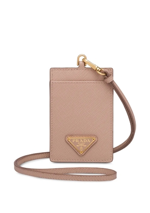 Prada logo plaque mini bag - Neutrals