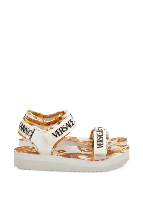 Versace Jeans Couture logo strap sandals - White
