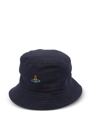 Vivienne Westwood Orb embroidered bucket hat - Blue