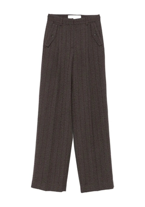 Golden Goose pinstripe virgin-wool trousers - Brown