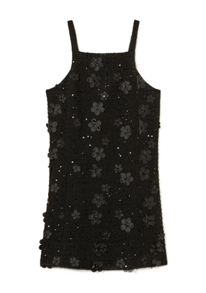 TWINSET bouclé floral mini dress - Black