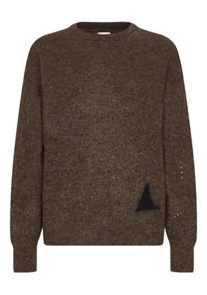 ROA crew-neck sweater - Brown