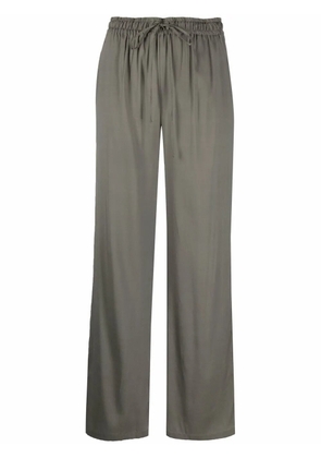 PAULA drawstring straight-leg trousers - Green