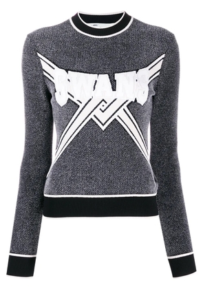 Off-White knitted logo top - Grey