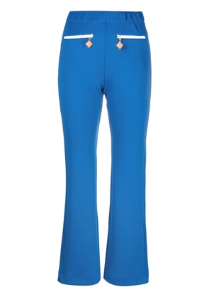 Casablanca logo-charm flared trousers - Blue
