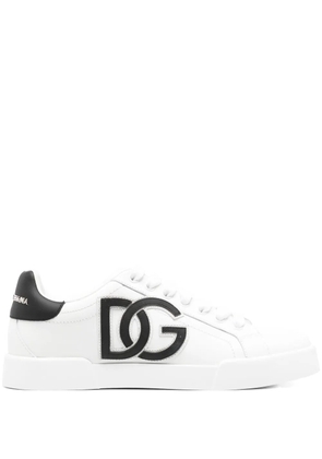 Dolce & Gabbana logo-patch sneakers - White