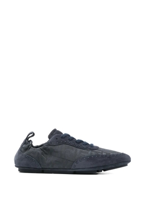 FENDI logo-pattern low-top sneakers - Blue