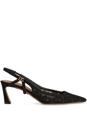 Dolce & Gabbana lace-appliqué pumps - Black