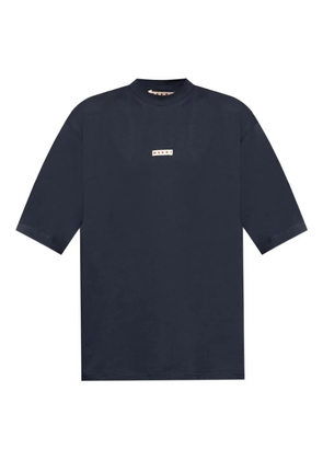 Marni crew-neck logo T-shirt - Blue