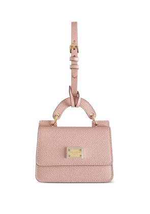 Dolce & Gabbana logo-plaque bag charm - Pink