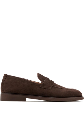 Brunello Cucinelli suede penny loafers - Brown