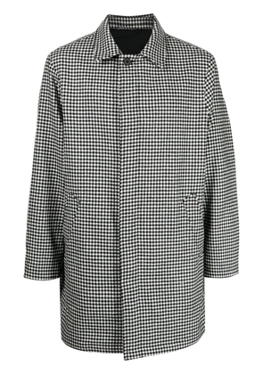 The Power For The People wool dogtooth pattern coat - Black
