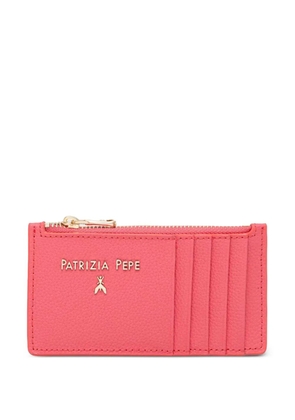 Patrizia Pepe logo-lettering leather card holder - Pink