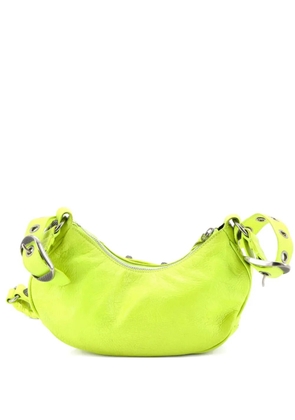 Balenciaga Pre-Owned Le Cagole Giant Studs Shoulder Bag Leather XS hobo bag - Yellow